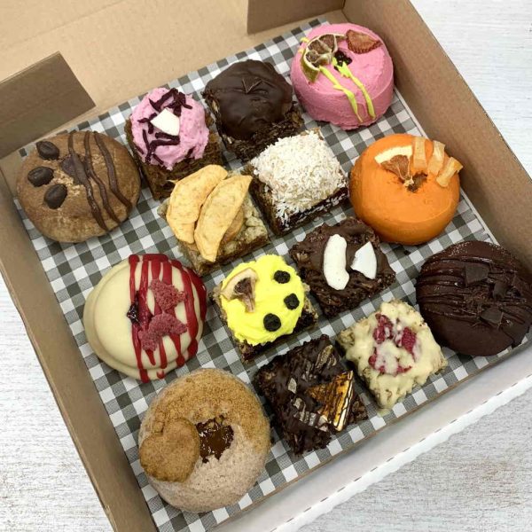 Party Box lucky dip doughnuts flapjacks vegan gluten-free