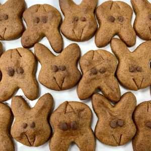 Box of bunnies cookies biscoff vegan gluten-free treats