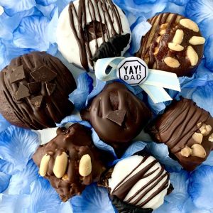 Fathers Day sharing box vegan gluten-free doughnuts flapjacks treats